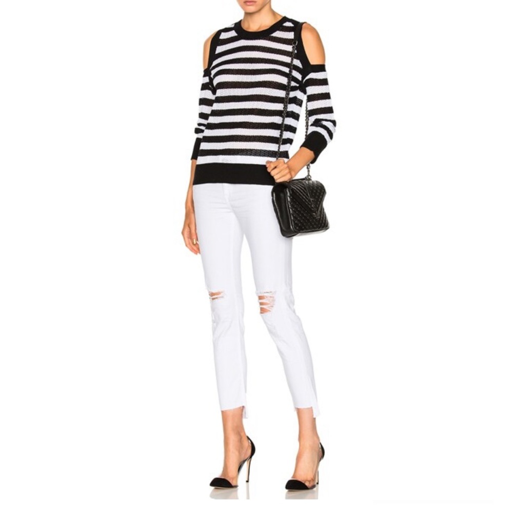 Rag & Bone Dre Capri jean distressed White Prospector 23